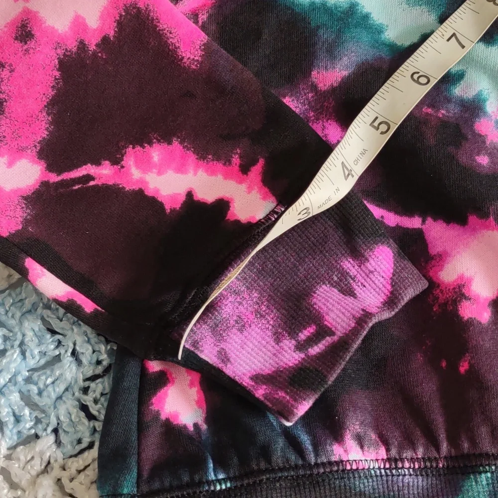 NWT Justice LG(12/14) Tie Dye Cropped Hoodie